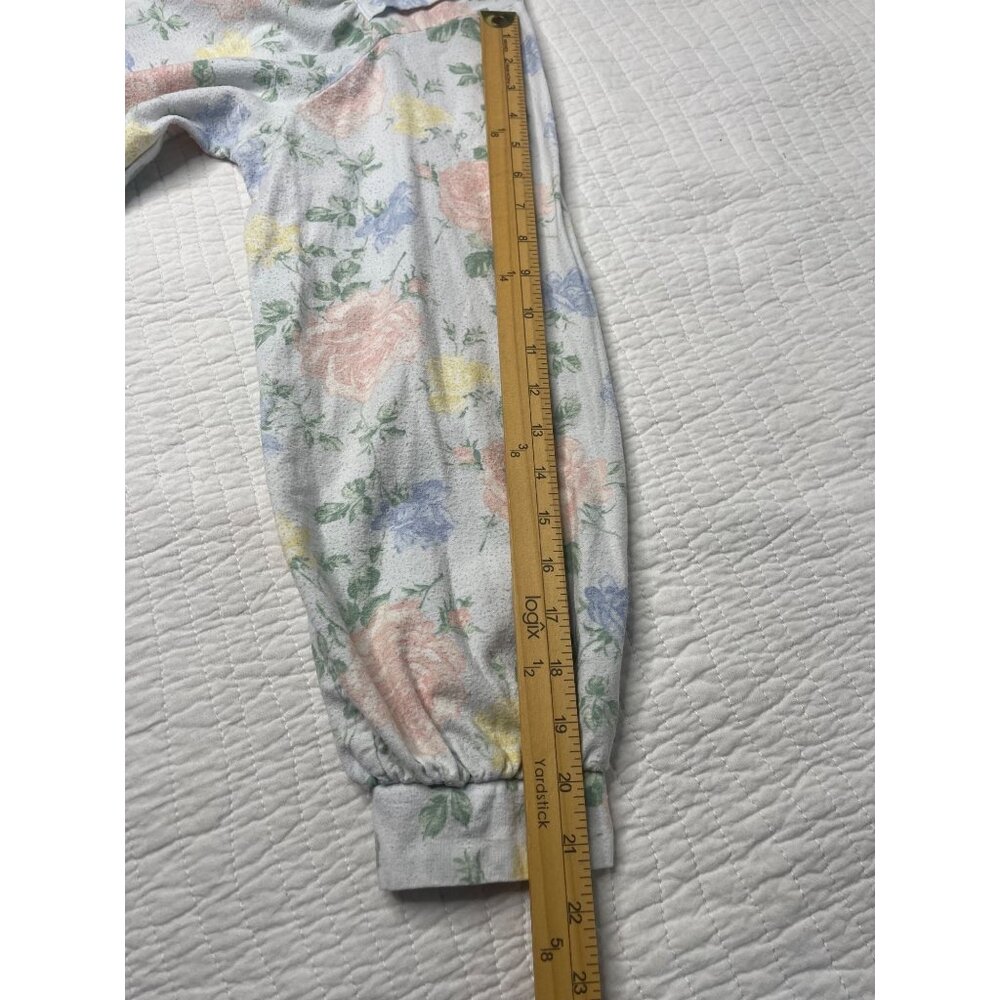 Vintage Lanz of Salzburg Long Sleeve Cotton Flannel Nightgown S Pastel Floral - Picture 10 of 10